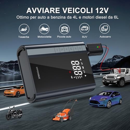  Hychika 1500A Car Battery Starter per Macchine da Motore Portable con Compressore
| Hychika 1500A Car Battery Starter p