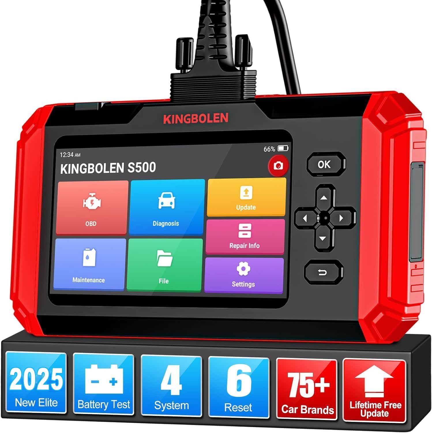  KINGBOLEN OBDII S500 OBD2 Auto Diagnostico Per Véhicoli per Tutti i Modelli
| KINGBOLEN OBDII S500 OBD2 Auto Diagnostic