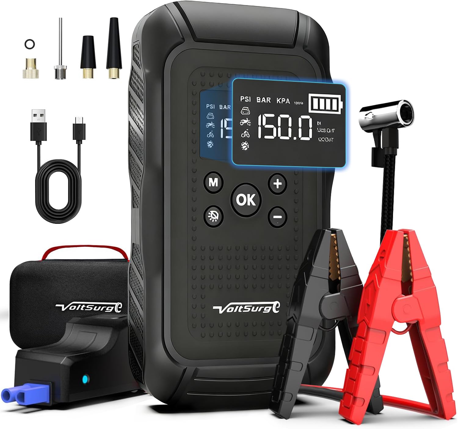  **7000A Italian Jump Starter Compression Emergency Starter 12V con Lampada LED per Auto**
| **Compression Jump Starter 