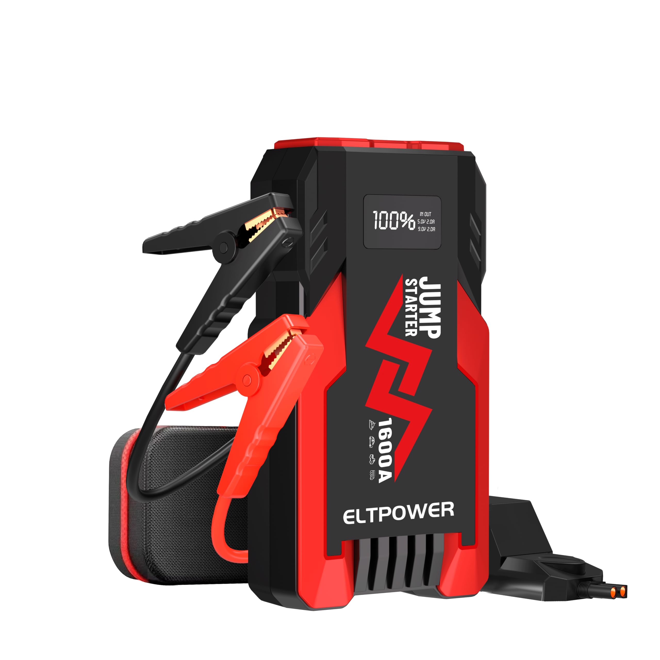  ELTPower 1600A Pila Saltatrice per Veicoli/Motorbike per Automobili/Motorciclette (Motori da 5L a benzina e 3L a diesel