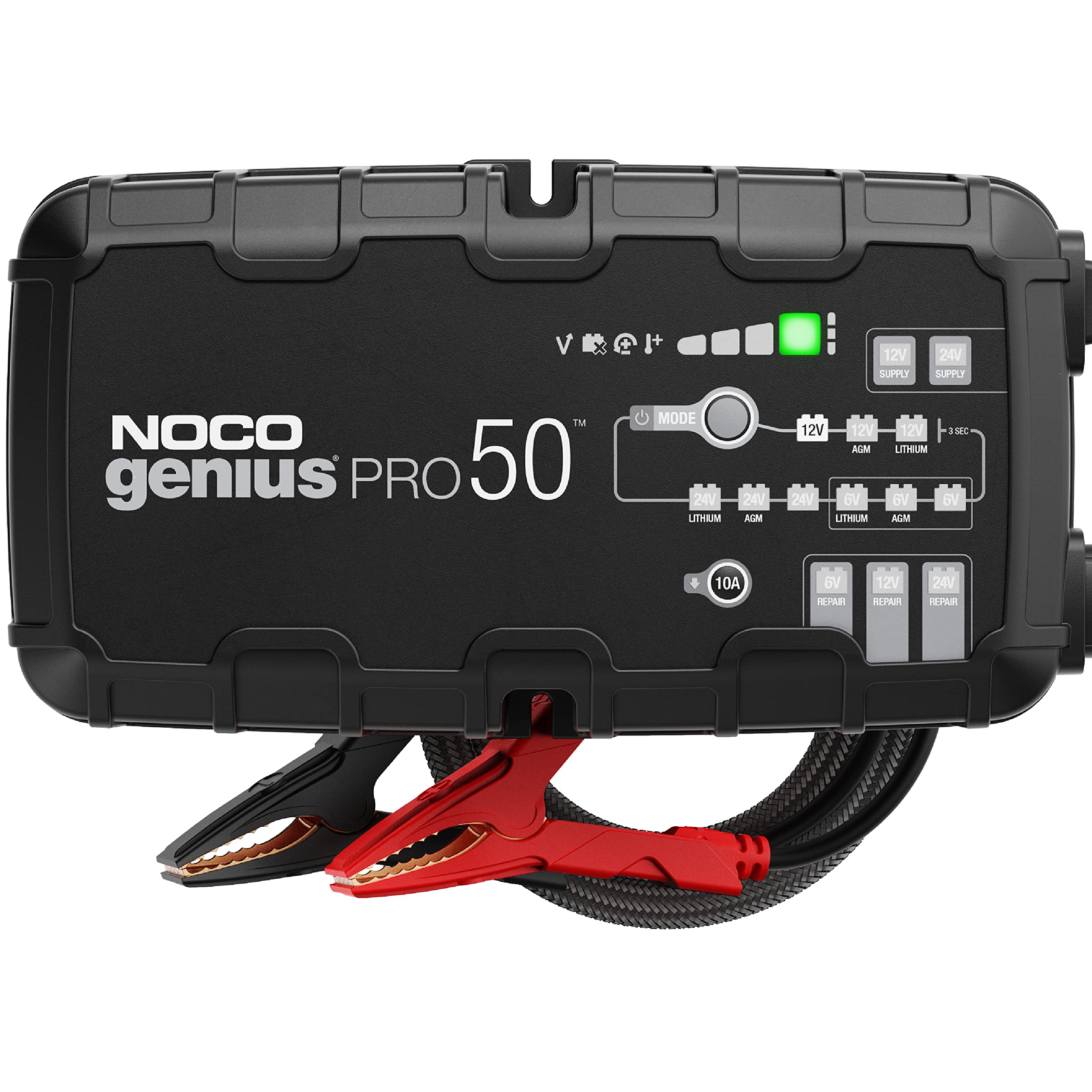  NOCO Genius PRO50: Caricação Inteligente 50A per Ni Batterie a Piombo e Li - Sicurezza Termica Garantita con Protettore
